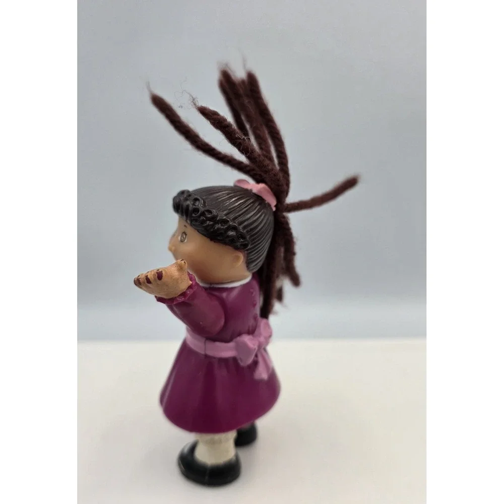 1992 McDonald's Cabbadge Patch Kids CPK Girl Doll Yarn Hair Purple Dress Vintage